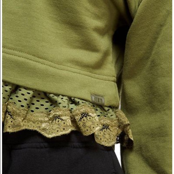 PUMA FENTY RIHANNA Crop Long Sleeve Sweatshirt Top - Picture 5 of 8